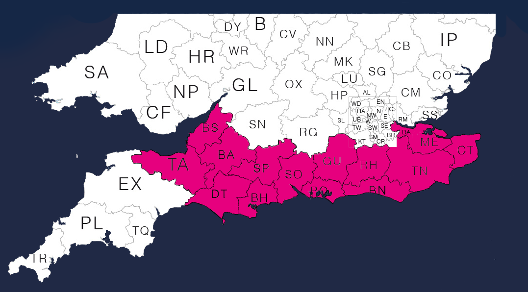 locations on map